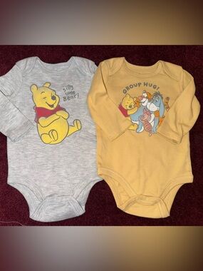 Disney Baby long sleeve onsie Pooh bear and friends 6 months